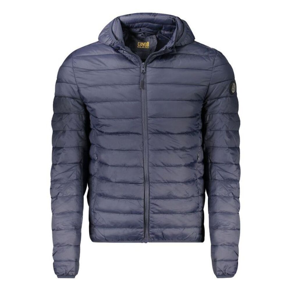 Cavalli Class Padded Hooded Jacket Men Blue Jackets